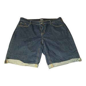 Old Navy Women Dark Denim Jean Shorts Size 16 Plus Size 9 inch